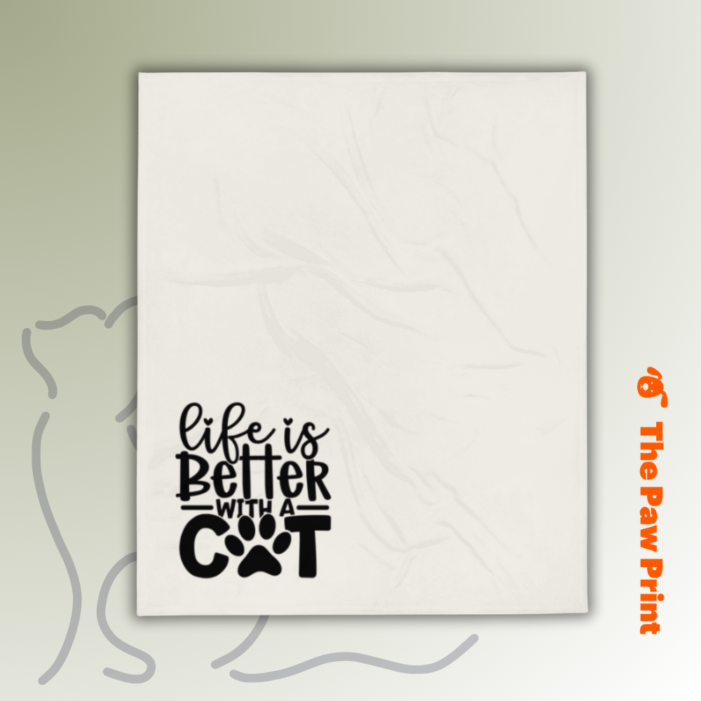 Life is Better with a Cat Throw Blanket