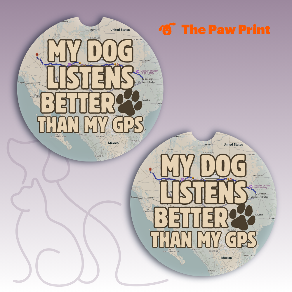 My Dog Listens Car Coasters