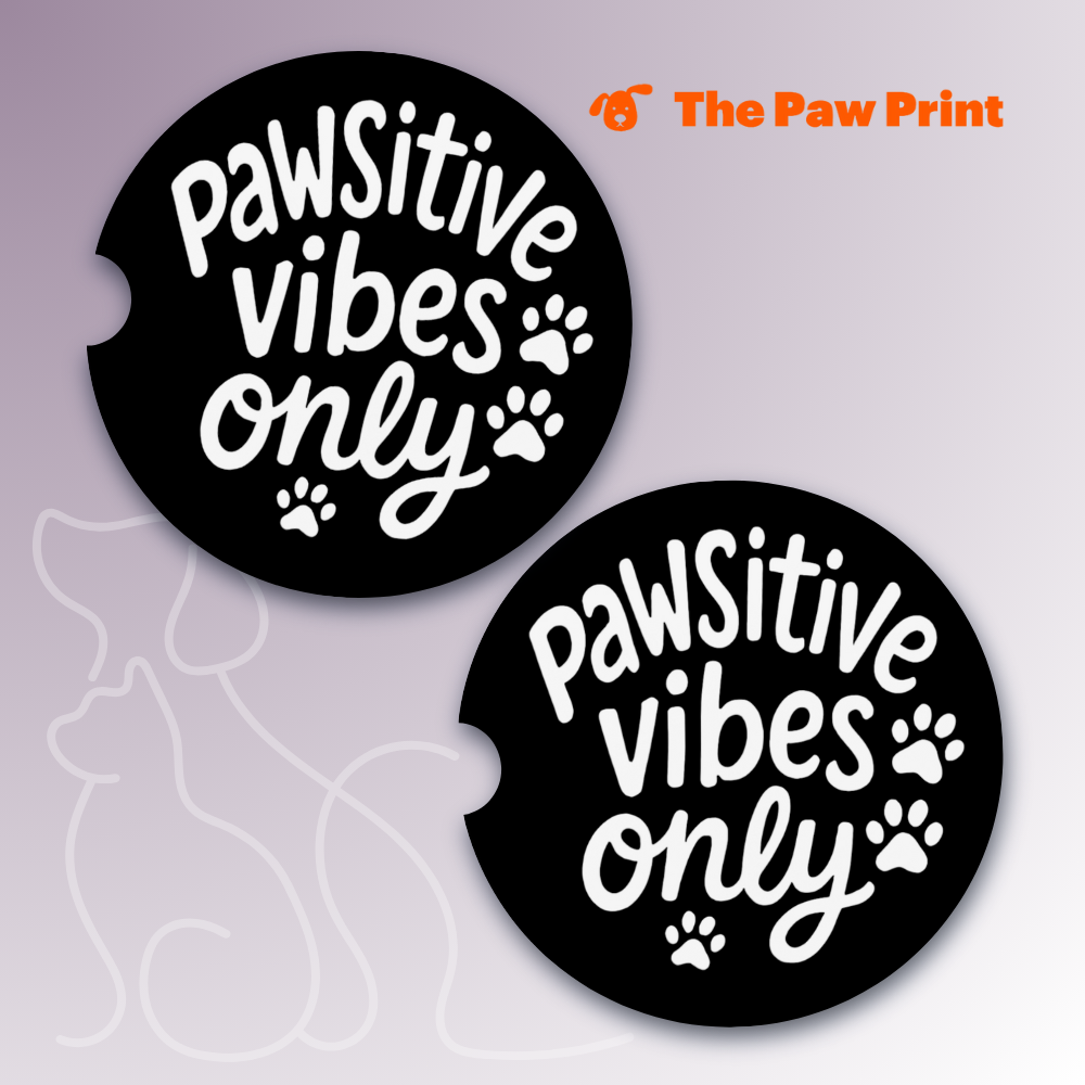 Pawsitive Vibes Car Coasters
