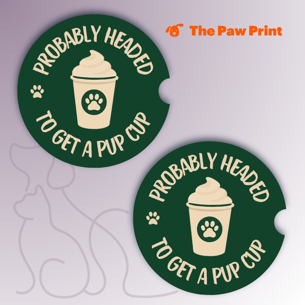Pup Cup Car Coasters