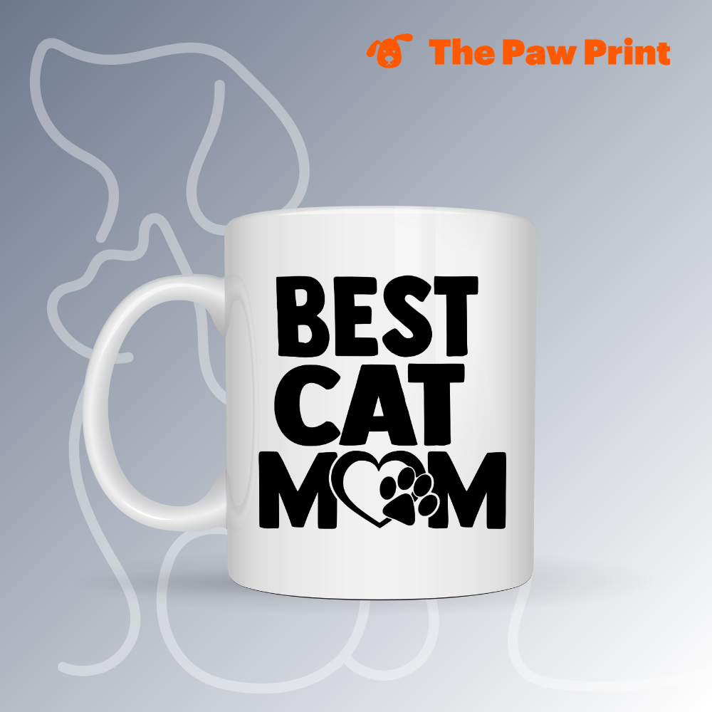 Best Cat Mom White Glossy Mug (11oz)