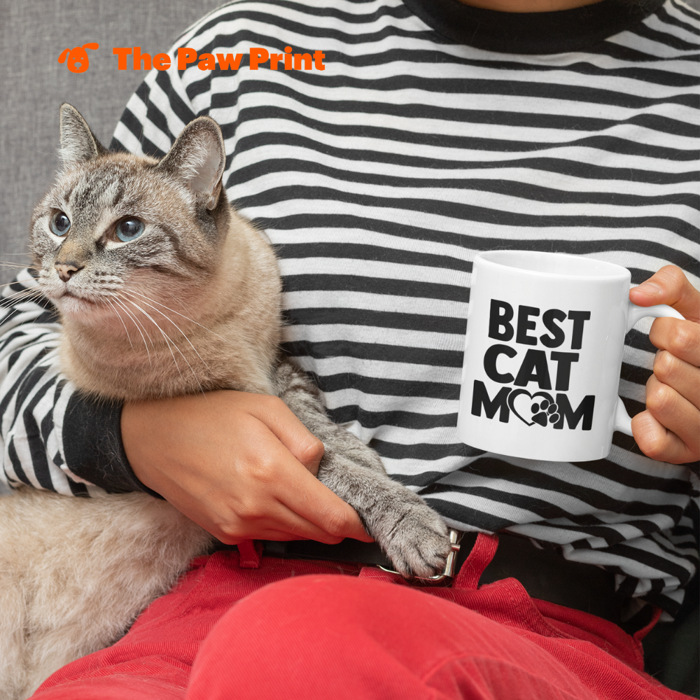 Best Cat Mom White Glossy Mug (11oz)