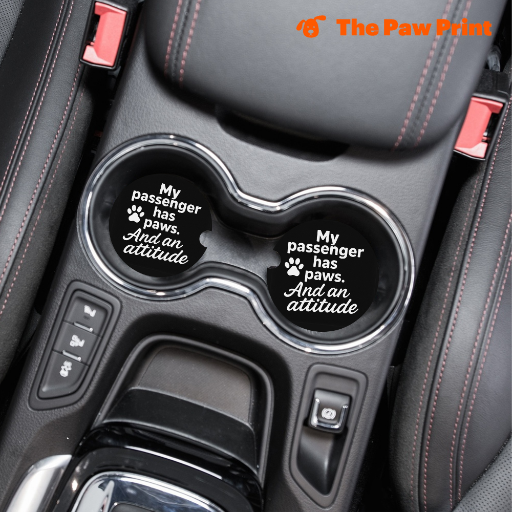 Paws and an Attitude Car Coasters
