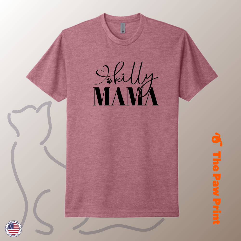 Kitty Mama Heart T-Shirt