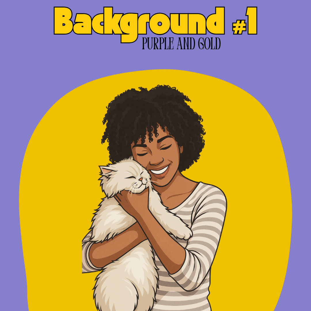 5-Pack Custom Illustrated Digital Pet Portraits - Digital Download