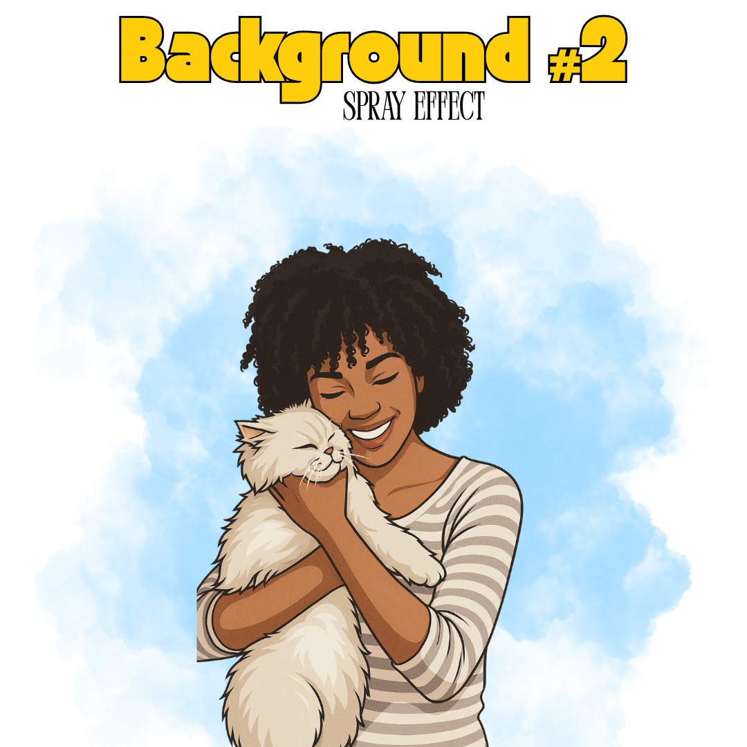 5-Pack Custom Illustrated Digital Pet Portraits - Digital Download