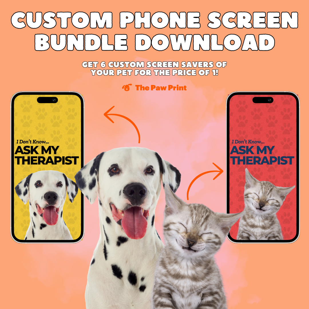 I Don't Know Ask My Therapist - Custom Pet Phone Screen Saver 6 Color Bundle - Digital Download