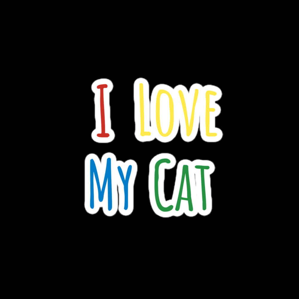 5.5"x5.5" Bubble-Free I Love My Cat Stickers