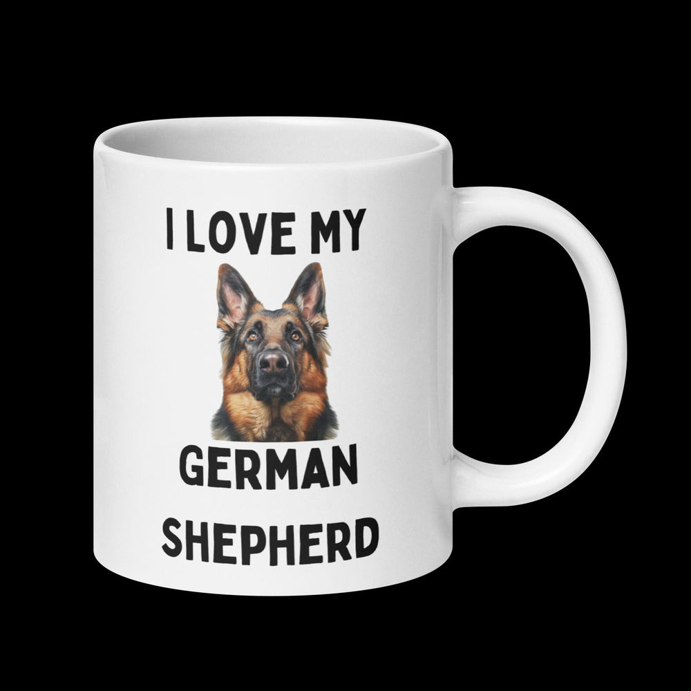 I Love My German Shepherd White Glossy Mug