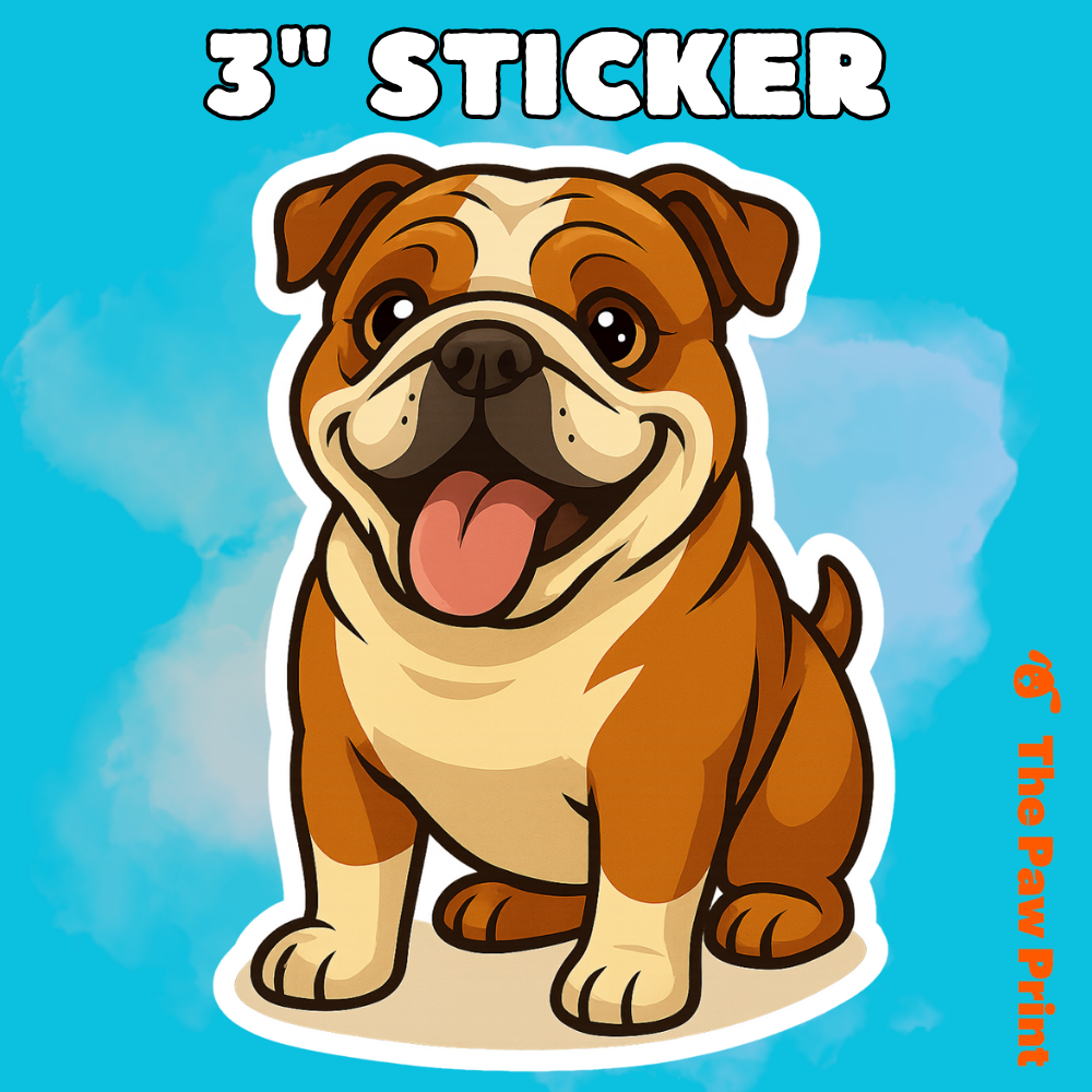 Bubble-Free English Bulldog Sticker