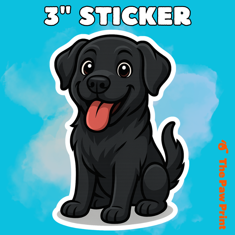 Bubble-Free Black Lab Sticker