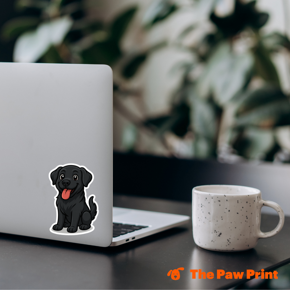Bubble-Free Black Lab Sticker