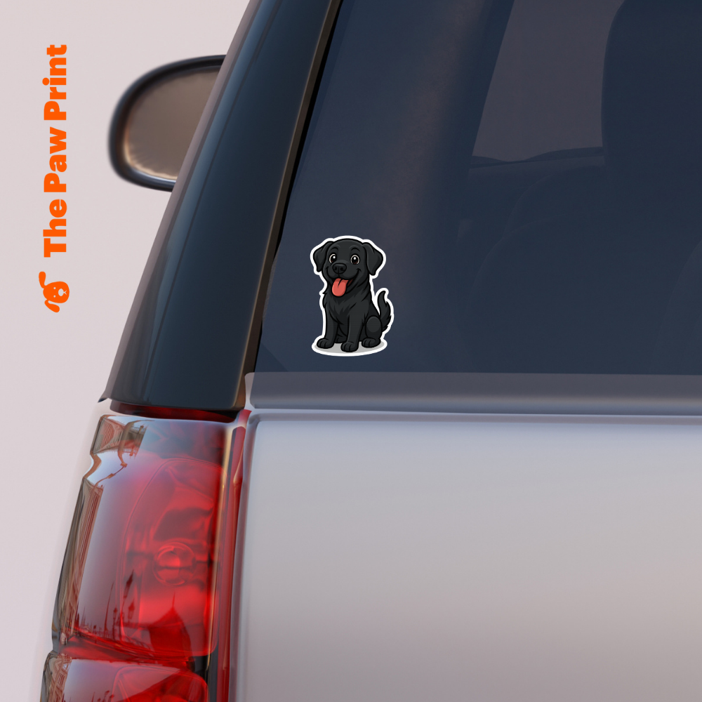 3"  Bubble-Free Black Lab Sticker