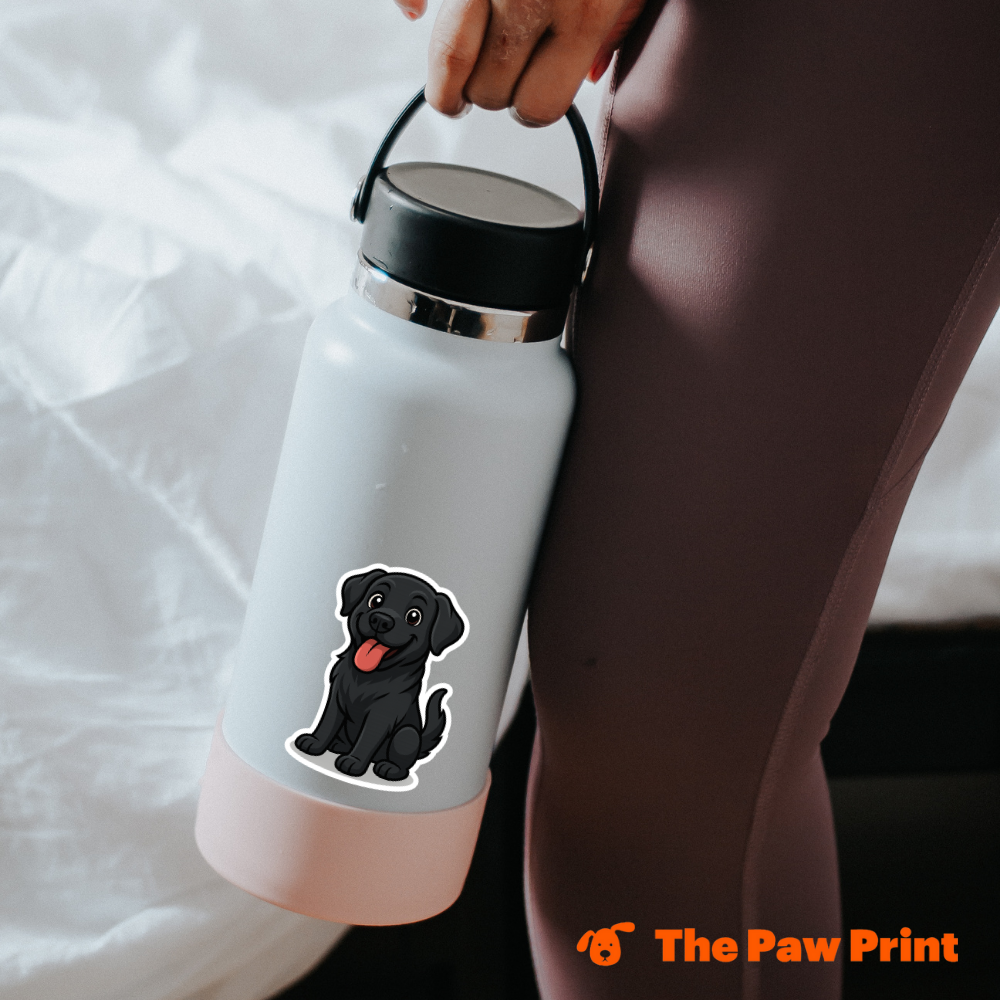 3"  Bubble-Free Black Lab Sticker