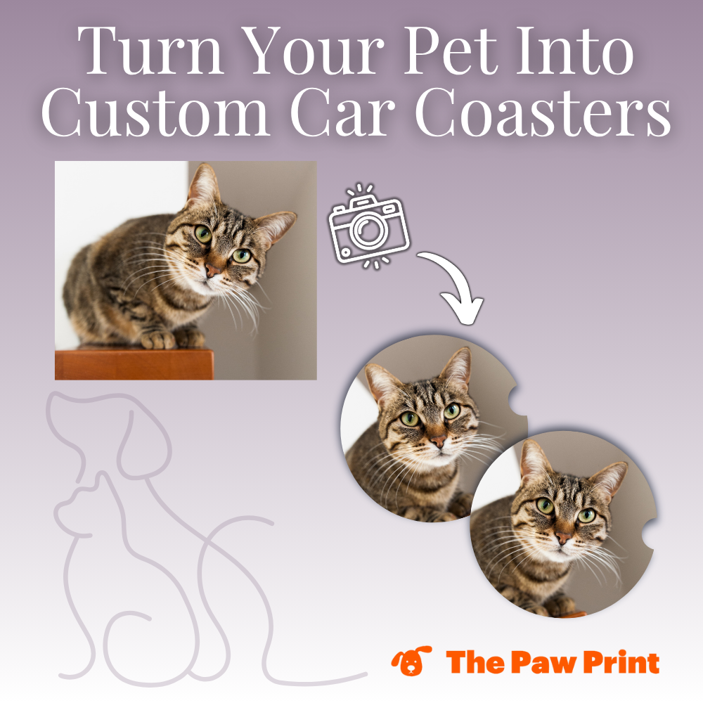 Custom Personalized Neoprene Car Coasters (2 Piece Set)