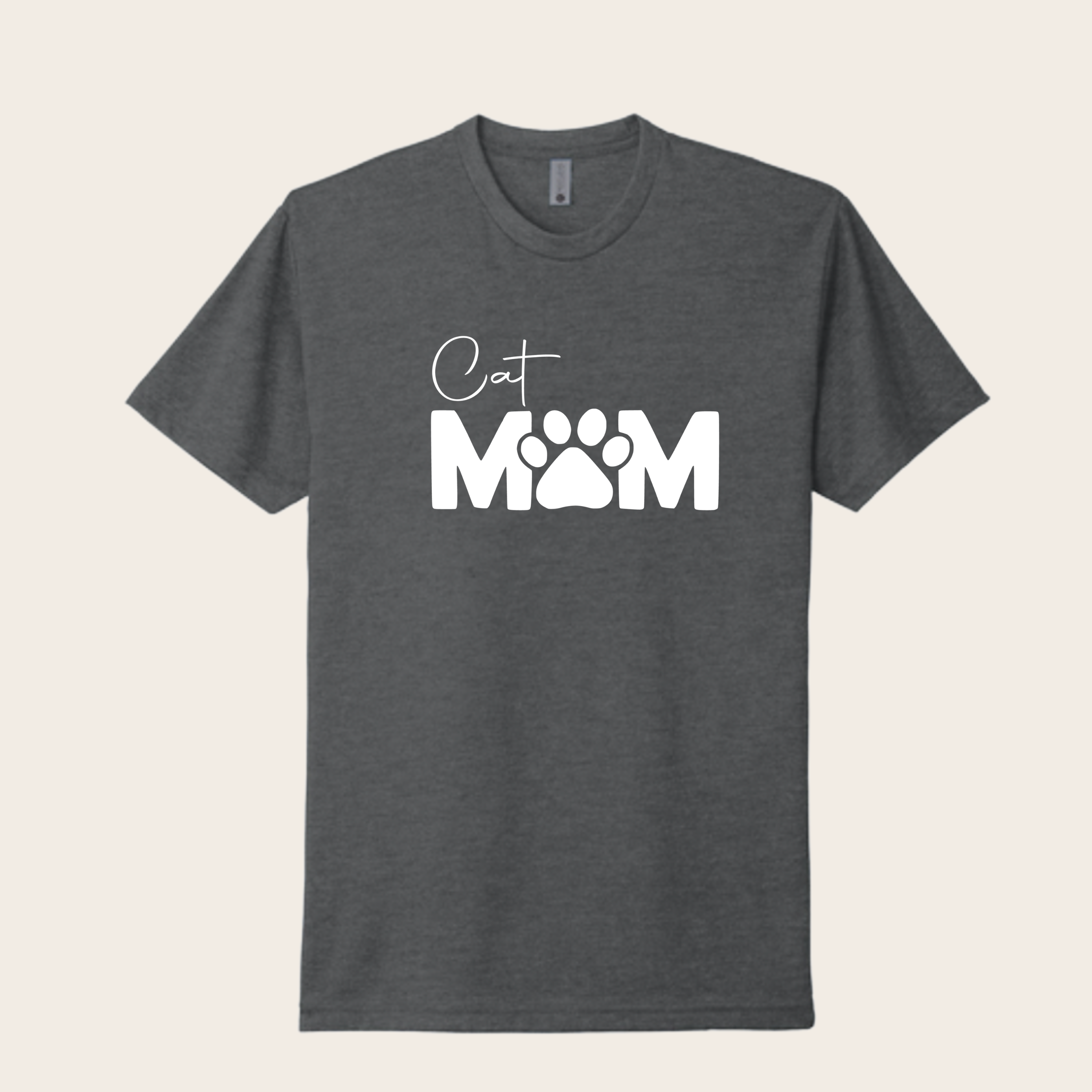 Cat Mom T-Shirt with Paw Print