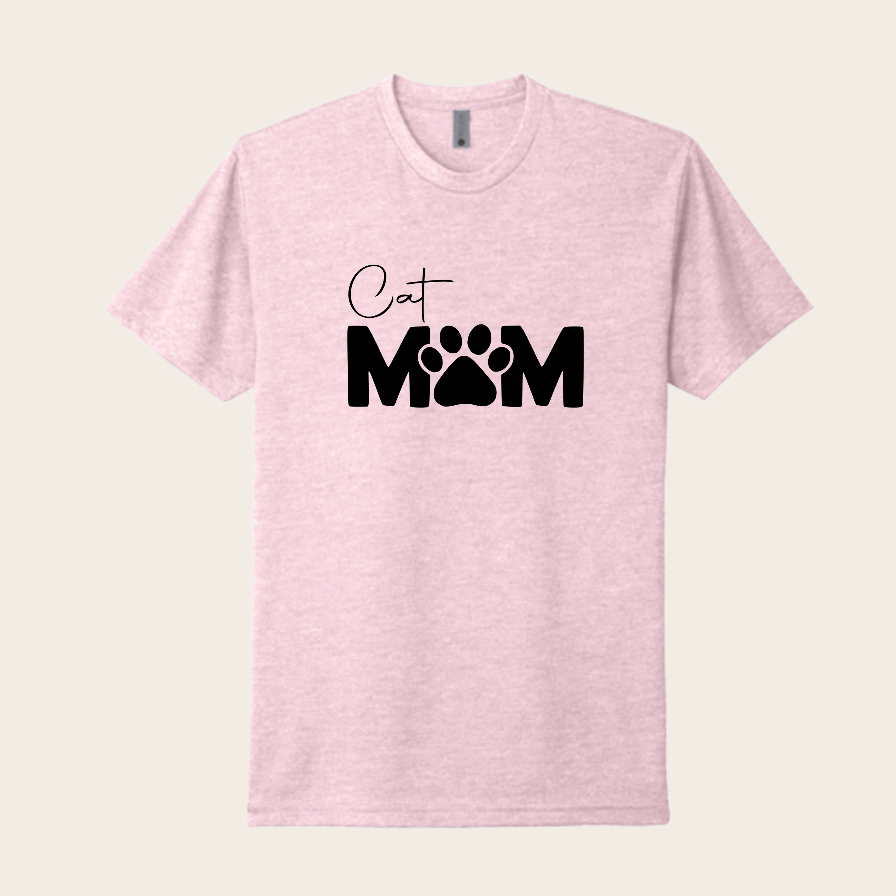 Cat Mom T-Shirt with Paw Print