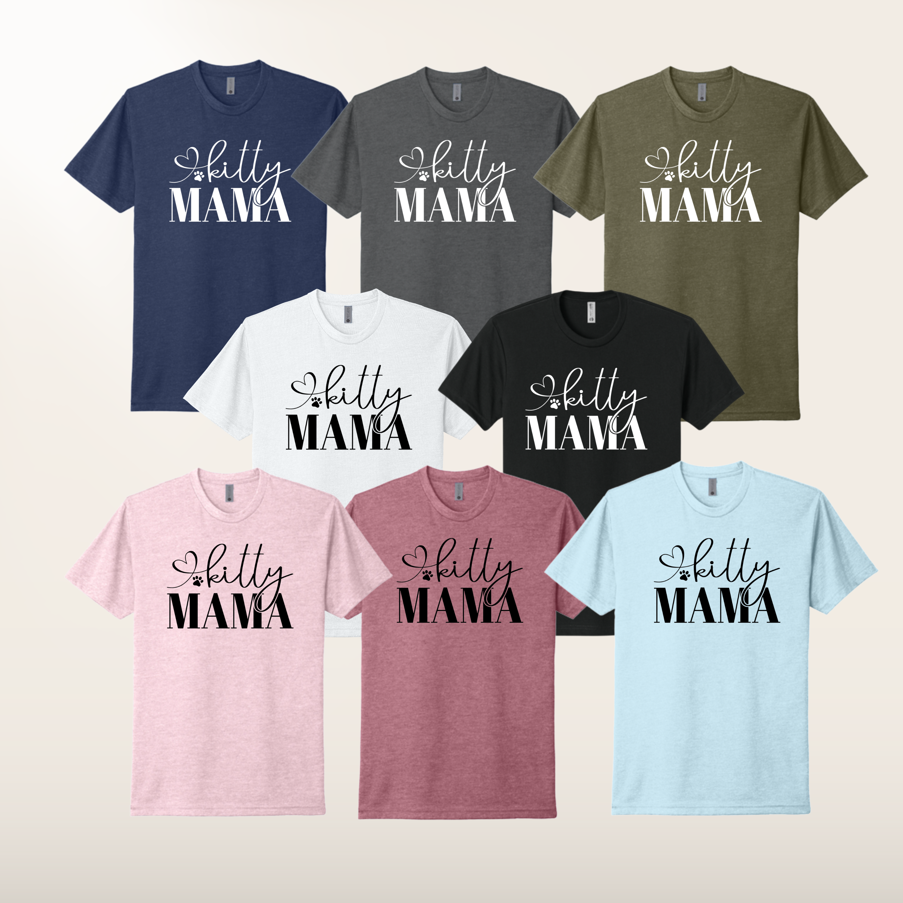 Kitty Mama Heart T-Shirt