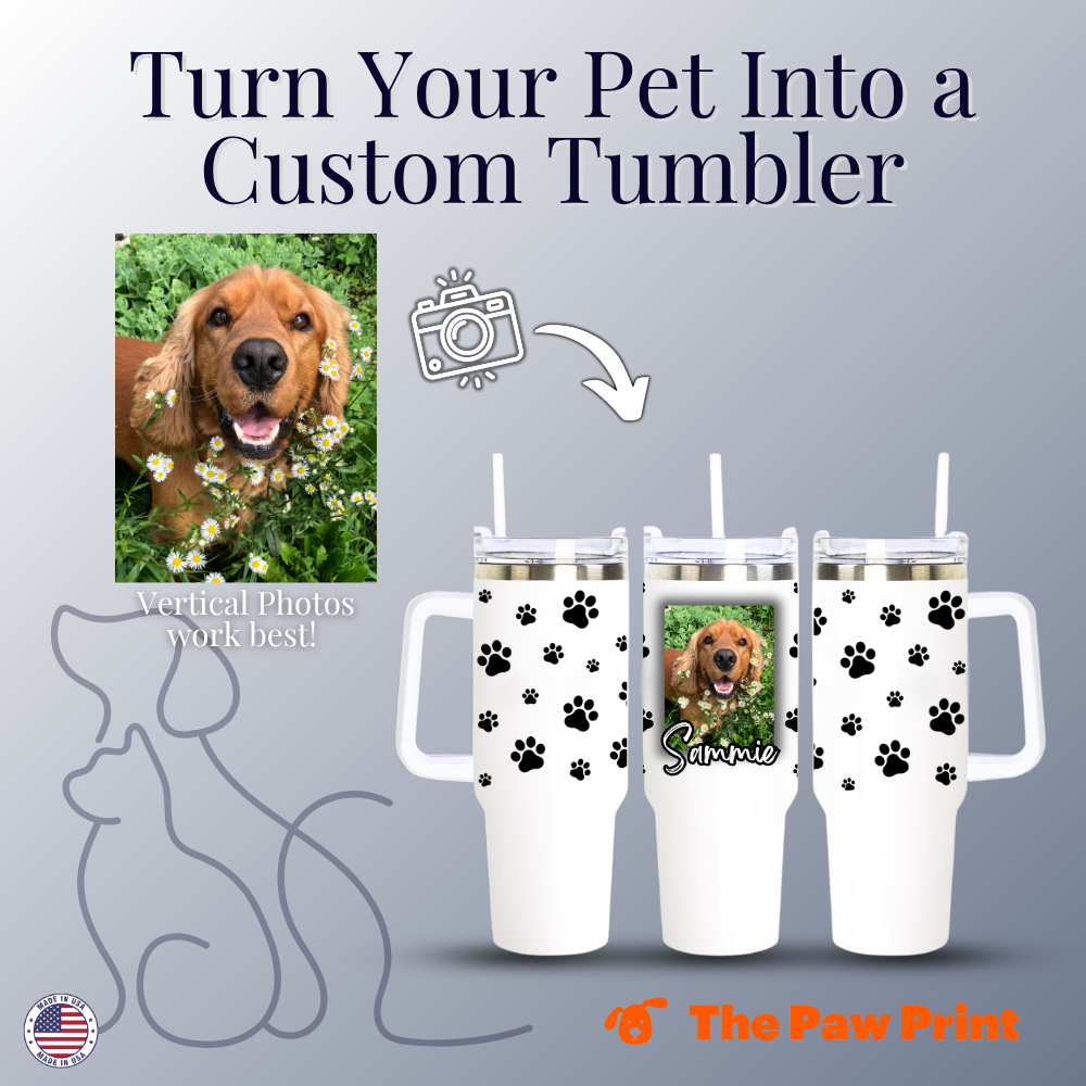 Custom Personalized Travel Mug with Handle and Straw (40oz)