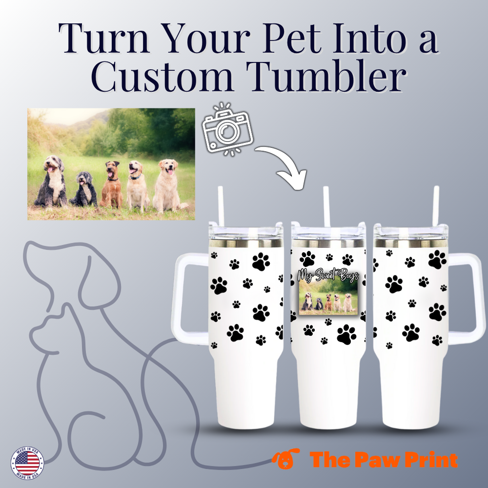 Custom Personalized Travel Mug with Handle and Straw (40oz)