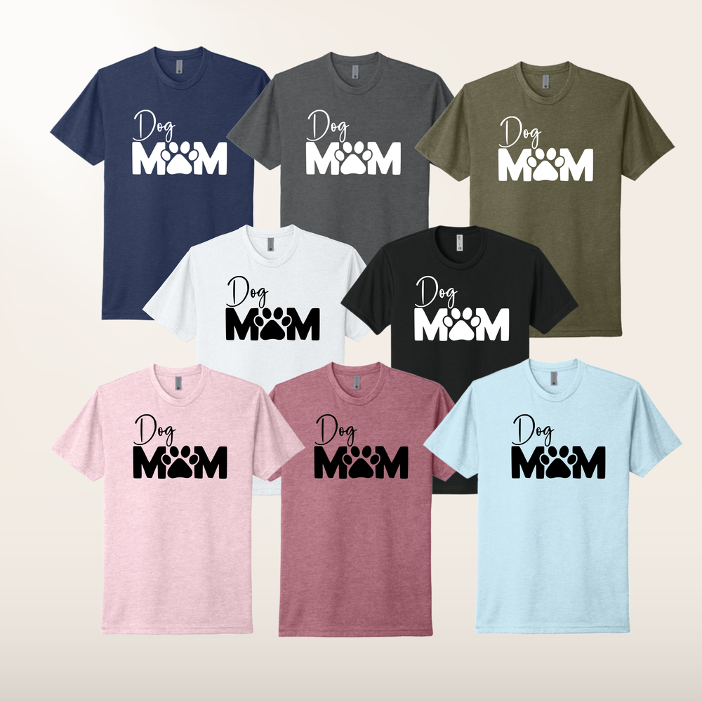 Dog Mom T-Shirt with Paw Print