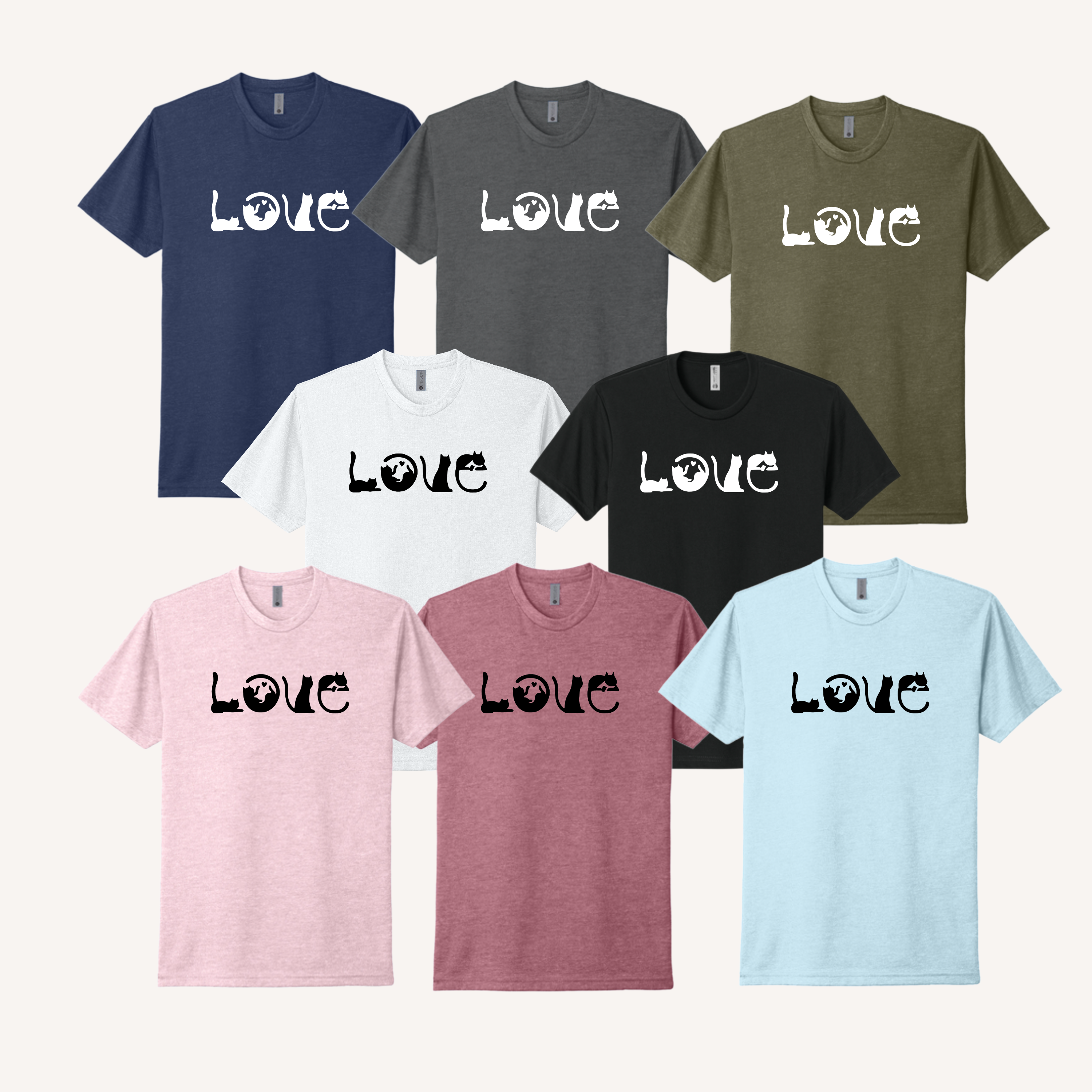 Cat Pose LOVE T-Shirt