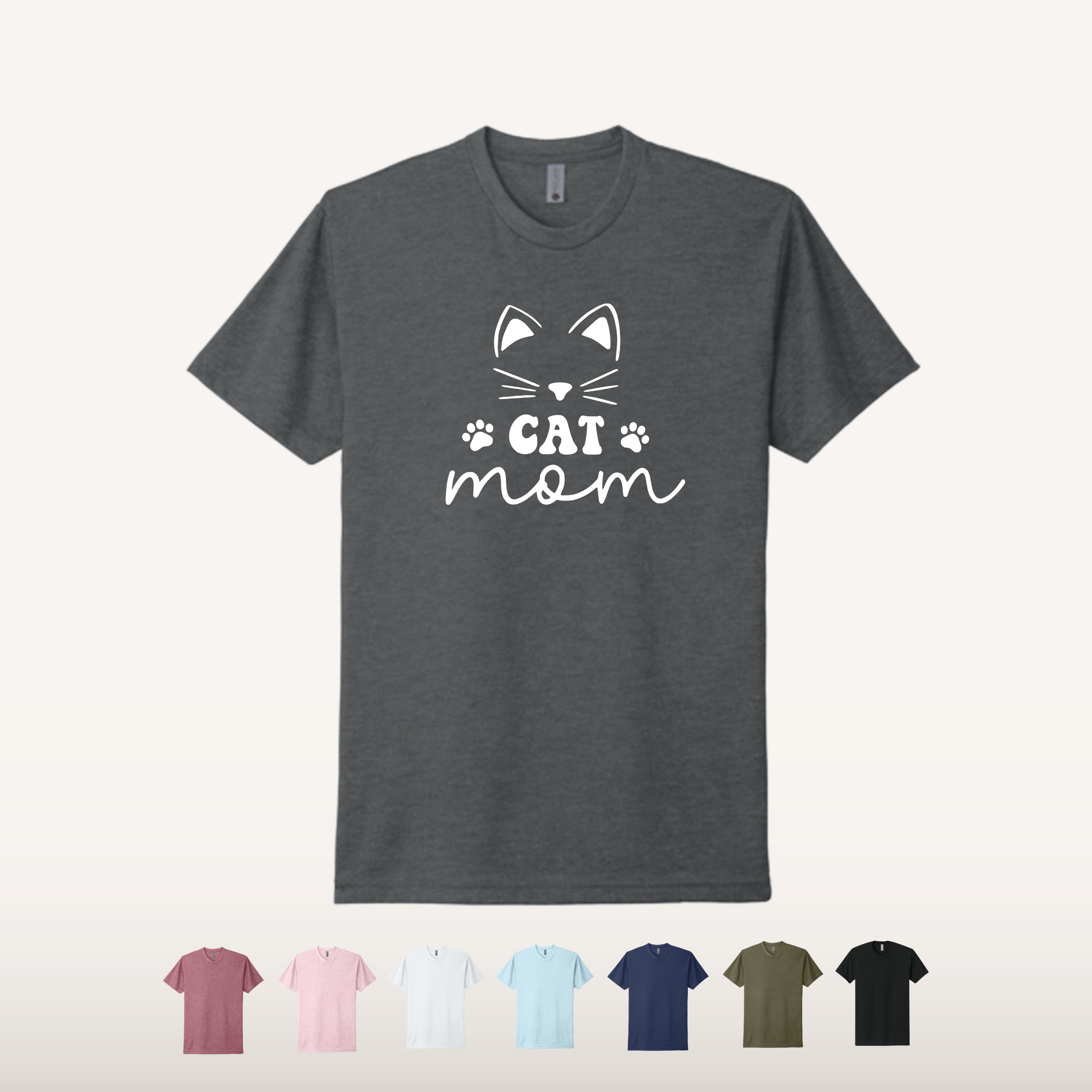 Cute Face Cat Mom T-Shirt