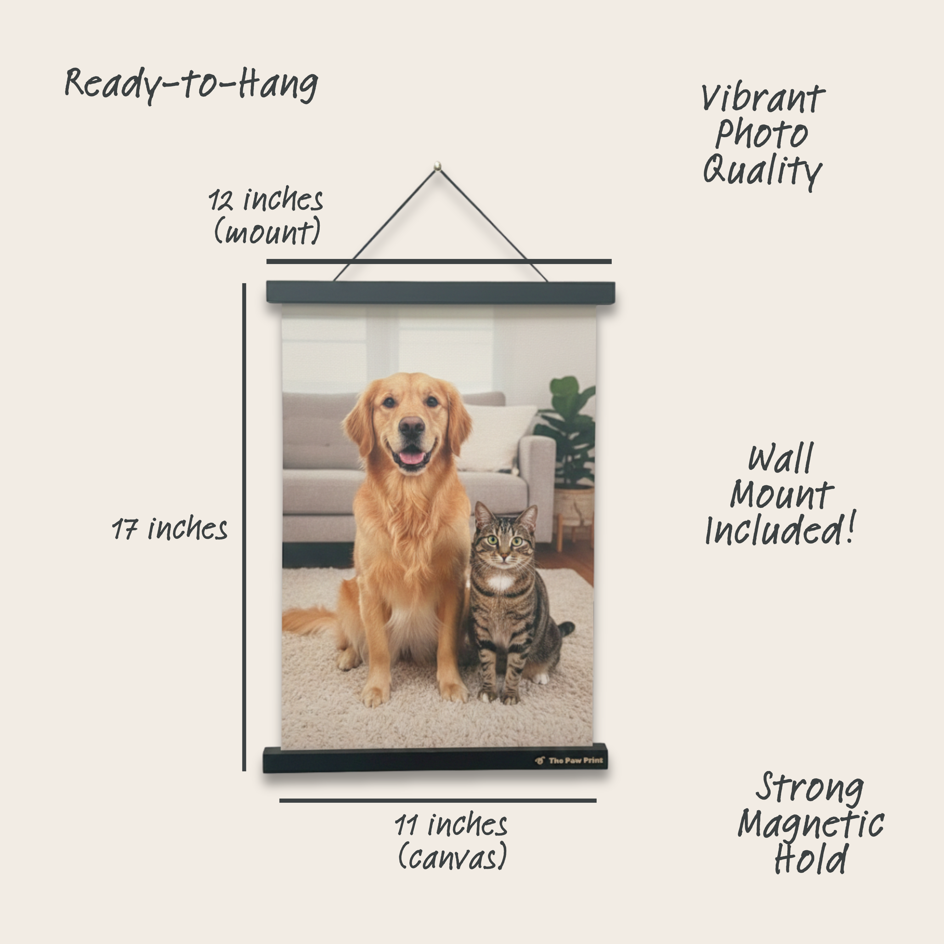 11"x17" Canvas and Wall Mount