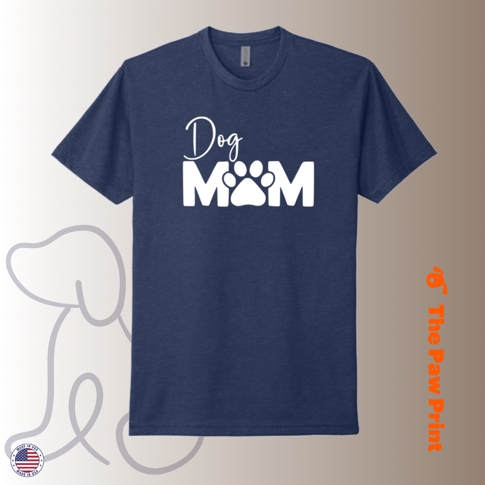 Dog Mom T-Shirt with Paw Print