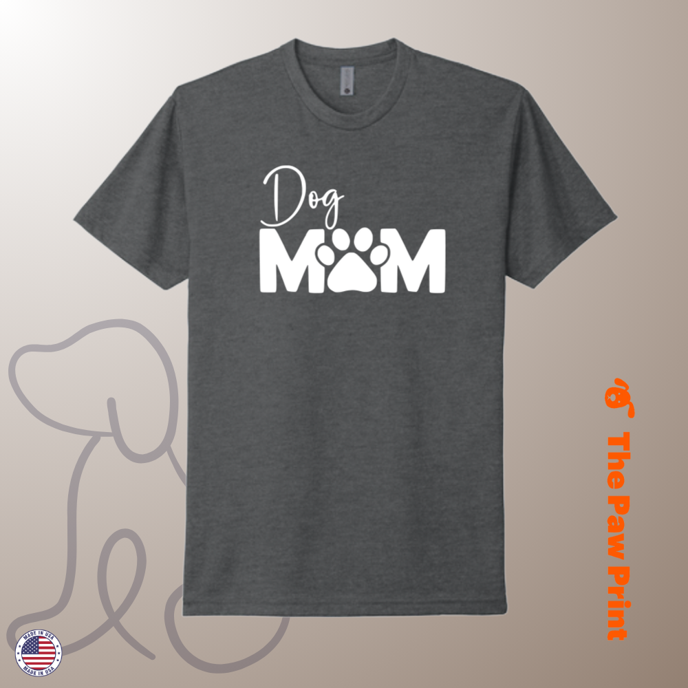 Dog Mom T-Shirt with Paw Print