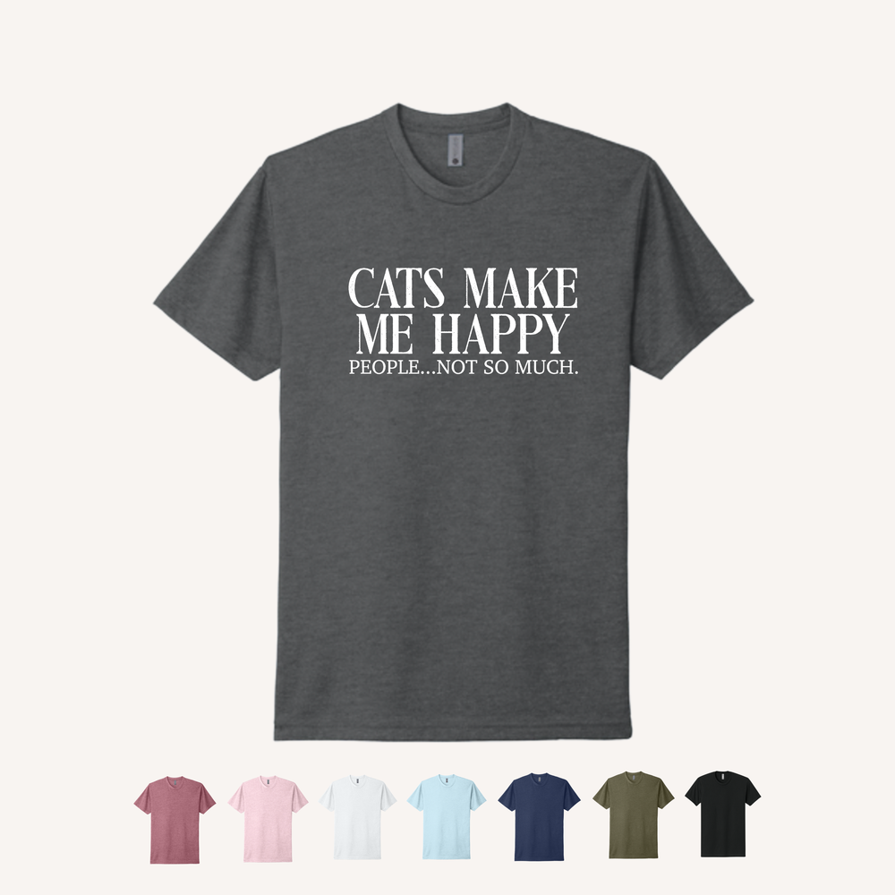 Cats Make Me Happy T-Shirt