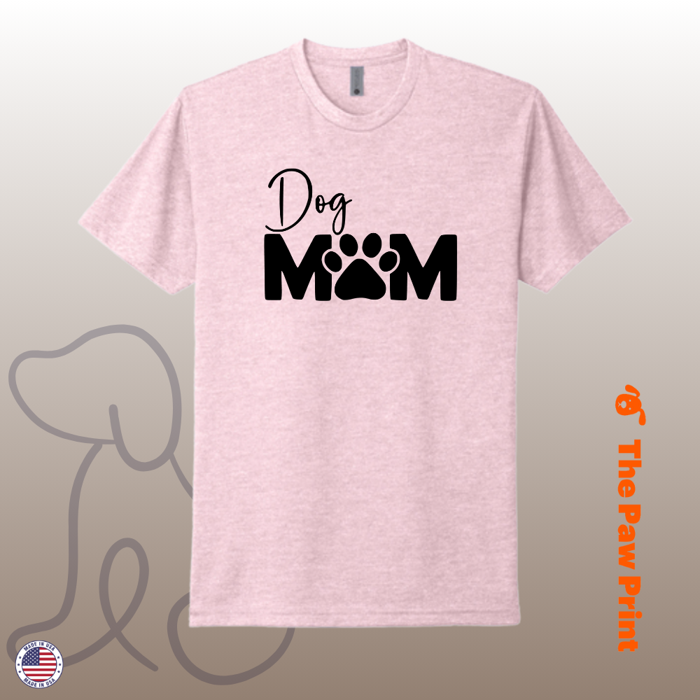 Dog Mom T-Shirt with Paw Print