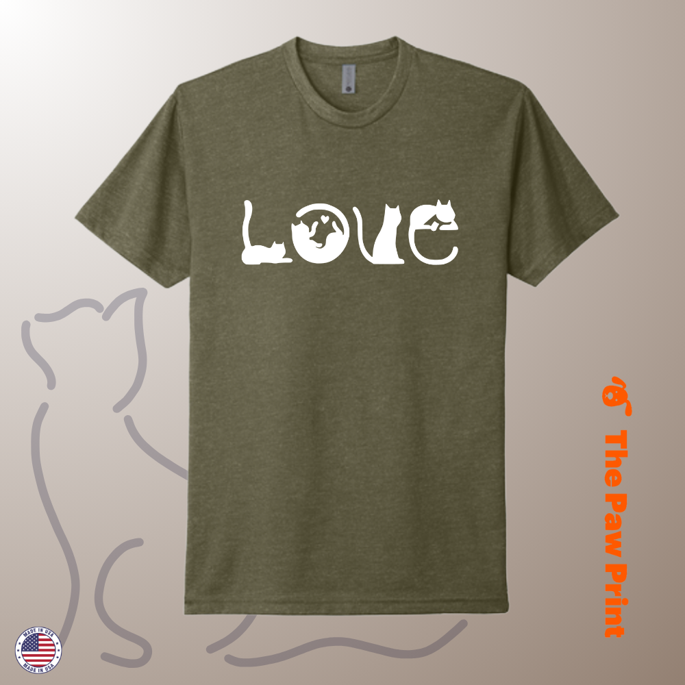 Cat Pose LOVE T-Shirt