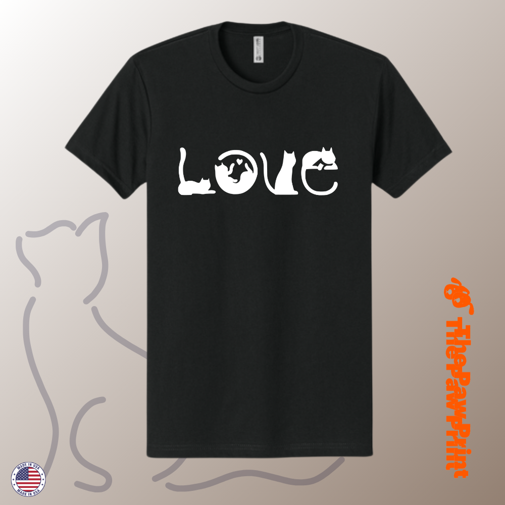 Cat Pose LOVE T-Shirt