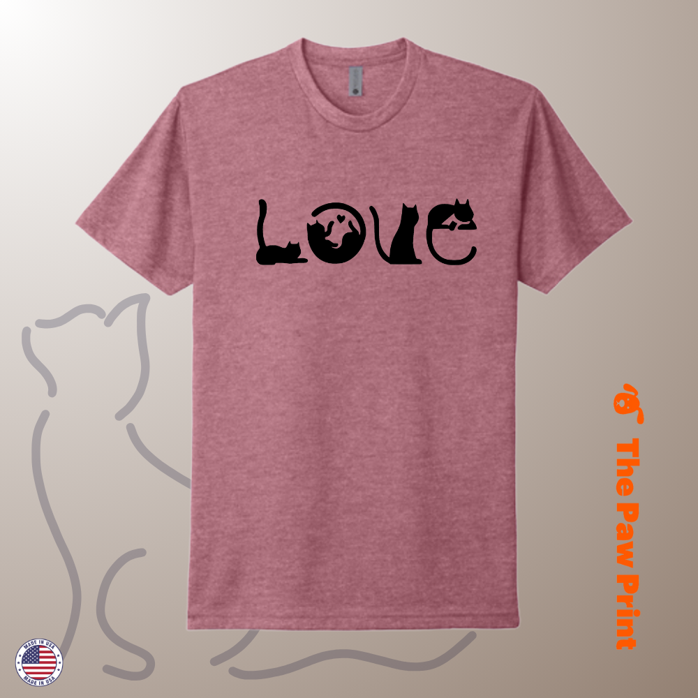 Cat Pose LOVE T-Shirt