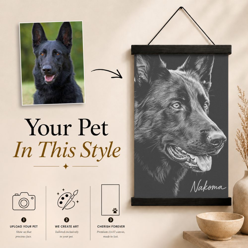 Black and White Canvas and Wall Mount