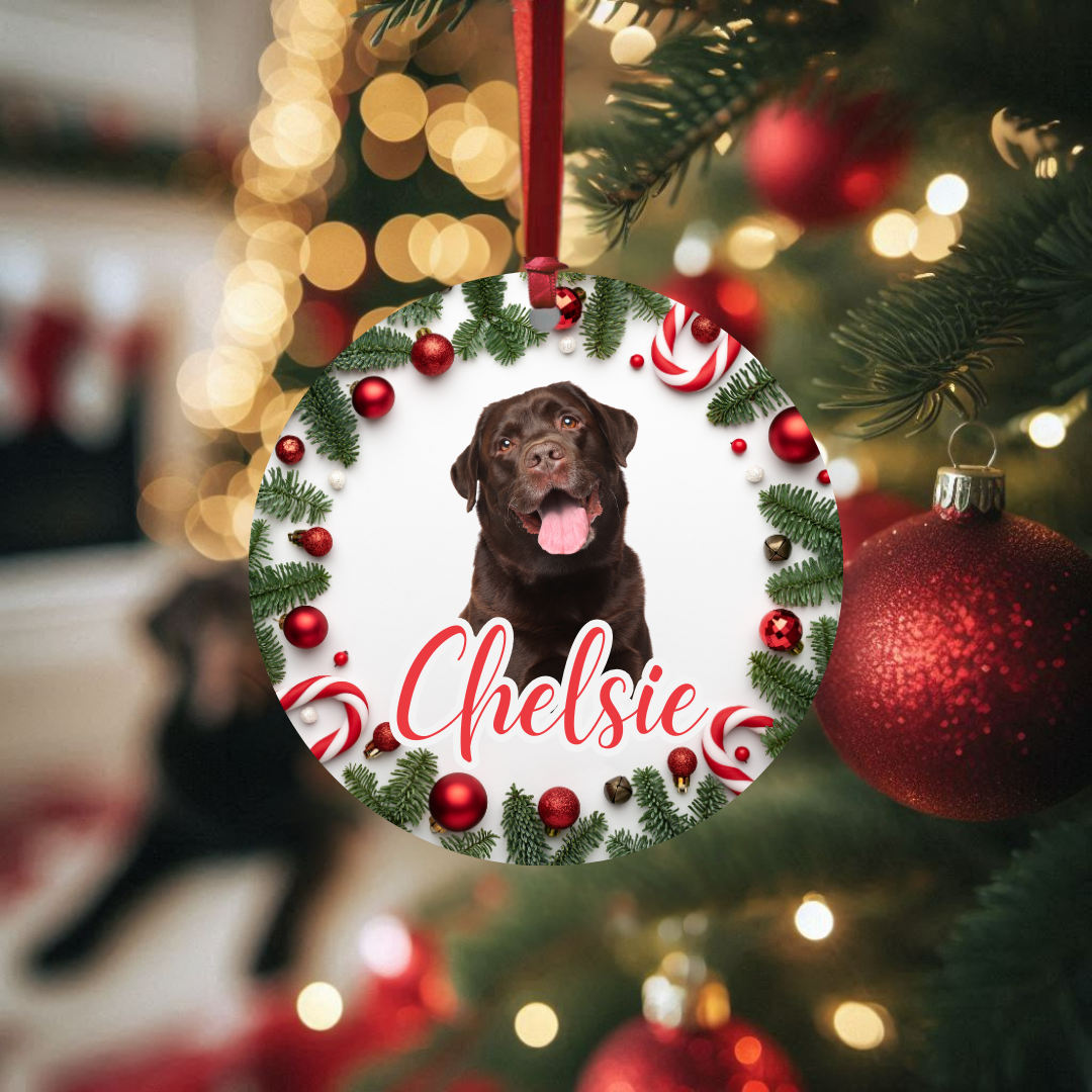 Customized Pet Holiday Christmas Tree Ornament