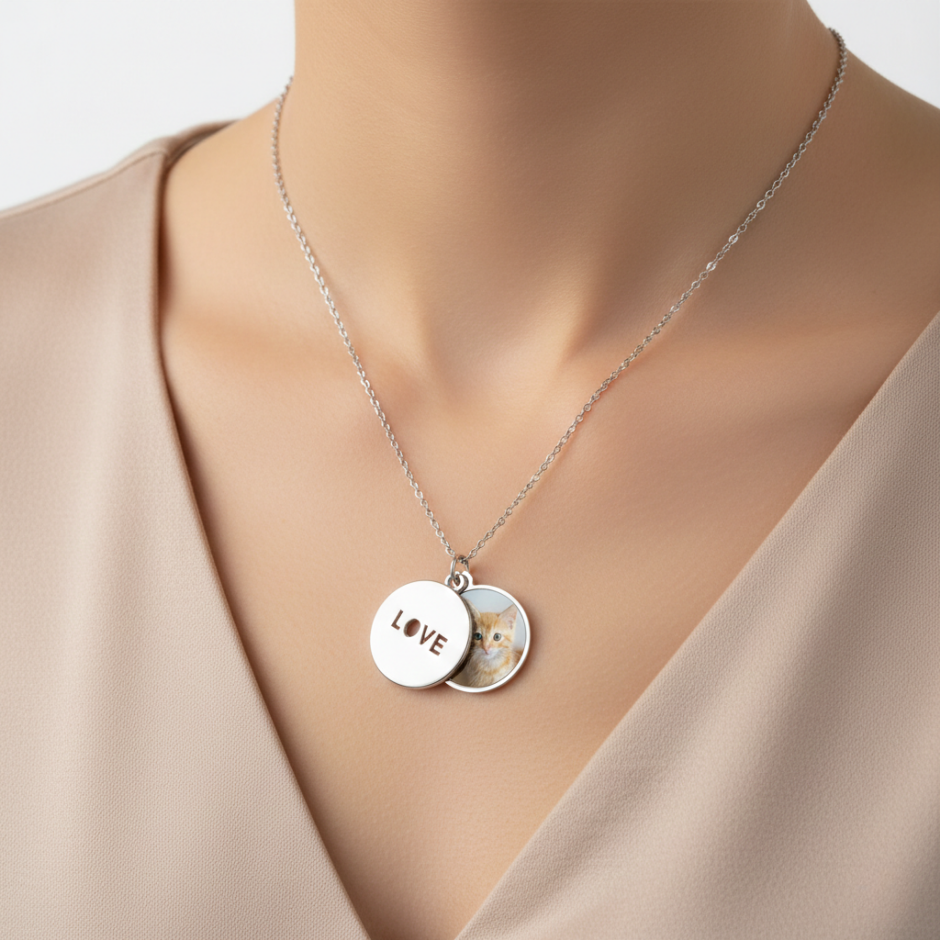 Custom Photo LOVE Necklace