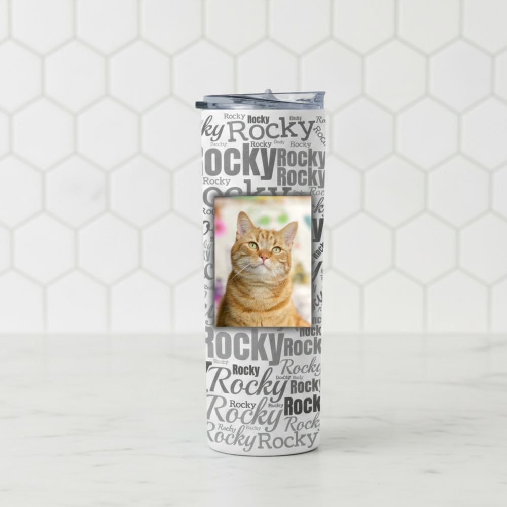 Custom Personalized Insulated Tumbler With A Straw (20oz)