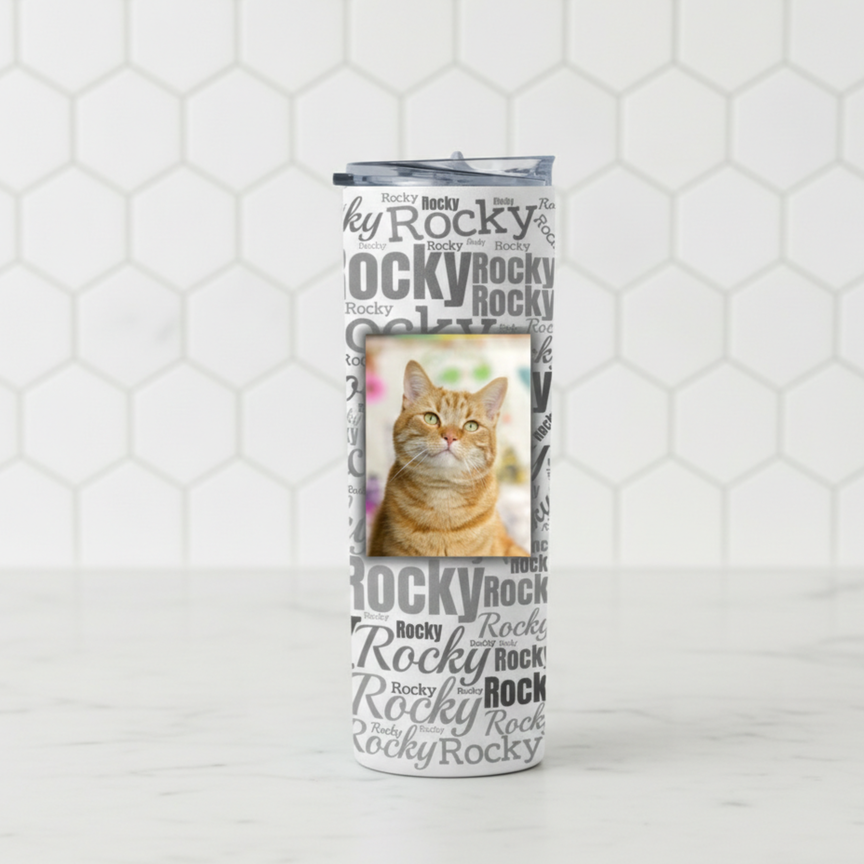 Custom Personalized Insulated Tumbler With A Straw (20oz)