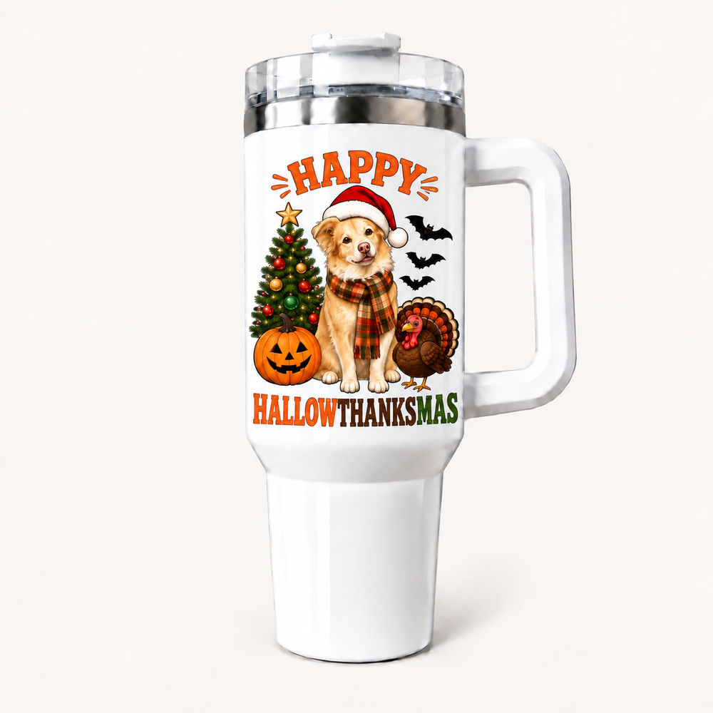 Happy Hallowthanksmas 40 oz Tumbler