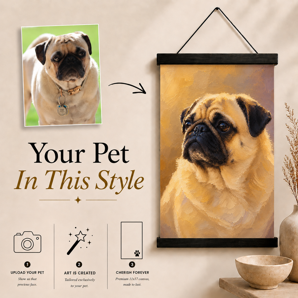 Gazing Pet Paint Portrait Canvas and Wall Mount