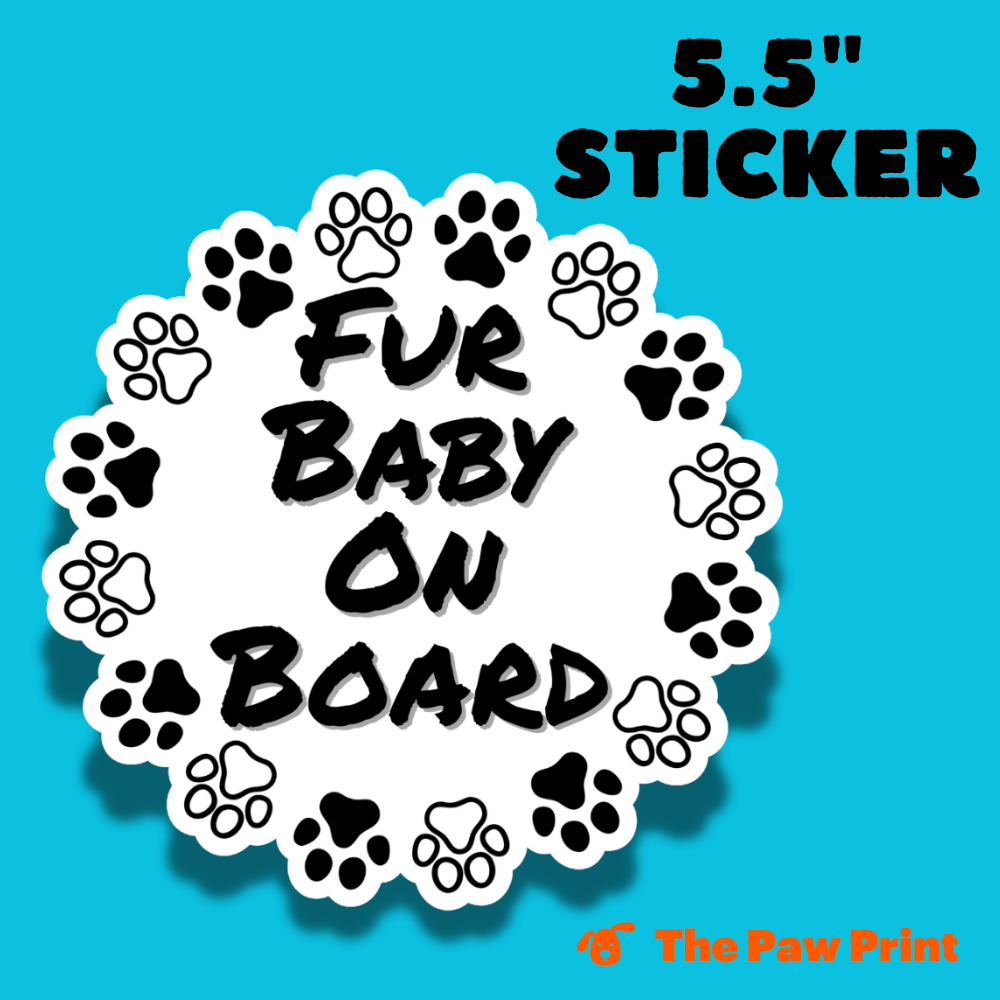 Fur Baby On Board Bubble-Free Vehicle Decal