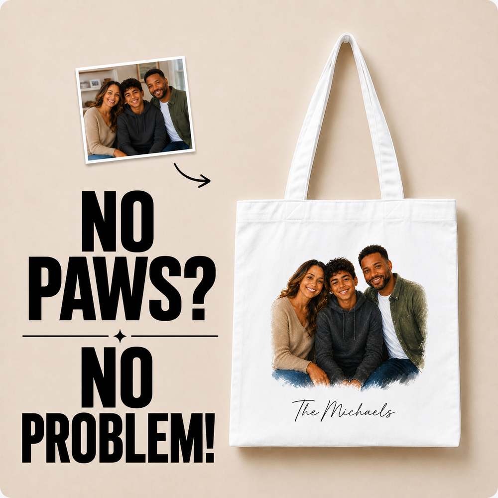 Always Loved Collection Canvas Tote Bag