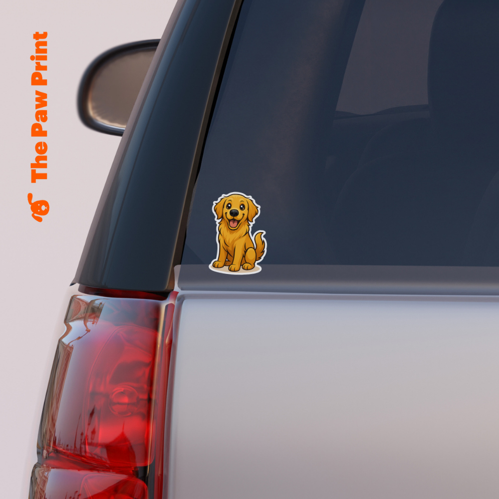 Bubble-Free Golden Retriever Sticker