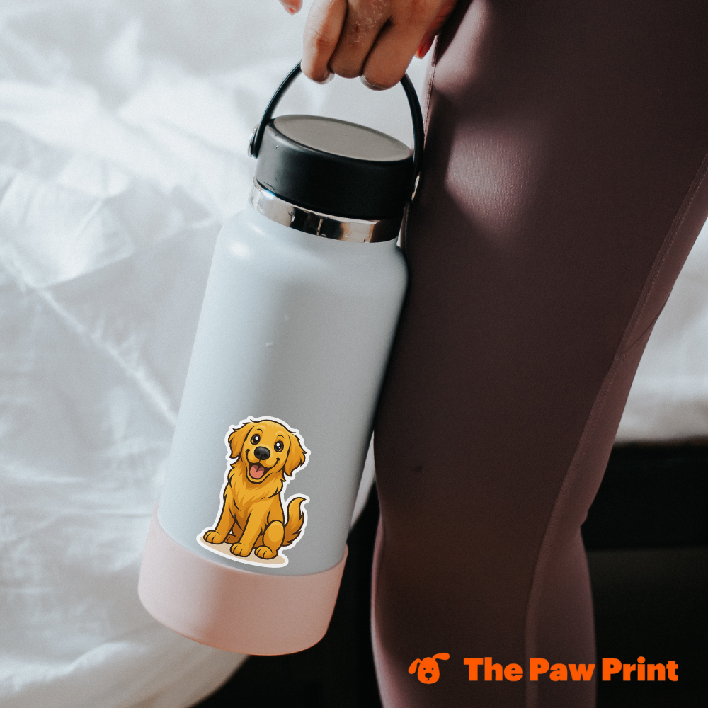 Bubble-Free Golden Retriever Sticker