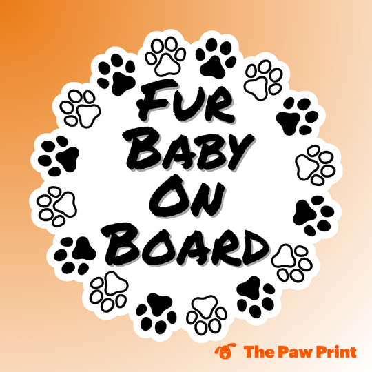 Fur Baby On Board Bubble-Free Vehicle Decal