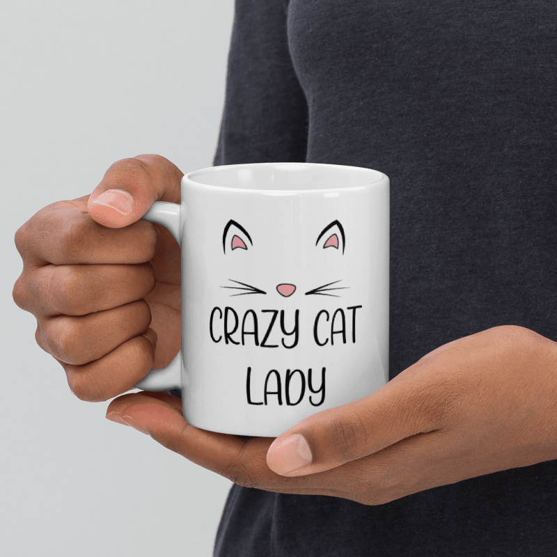 Crazy Cat Lady White Glossy Mug (11oz)