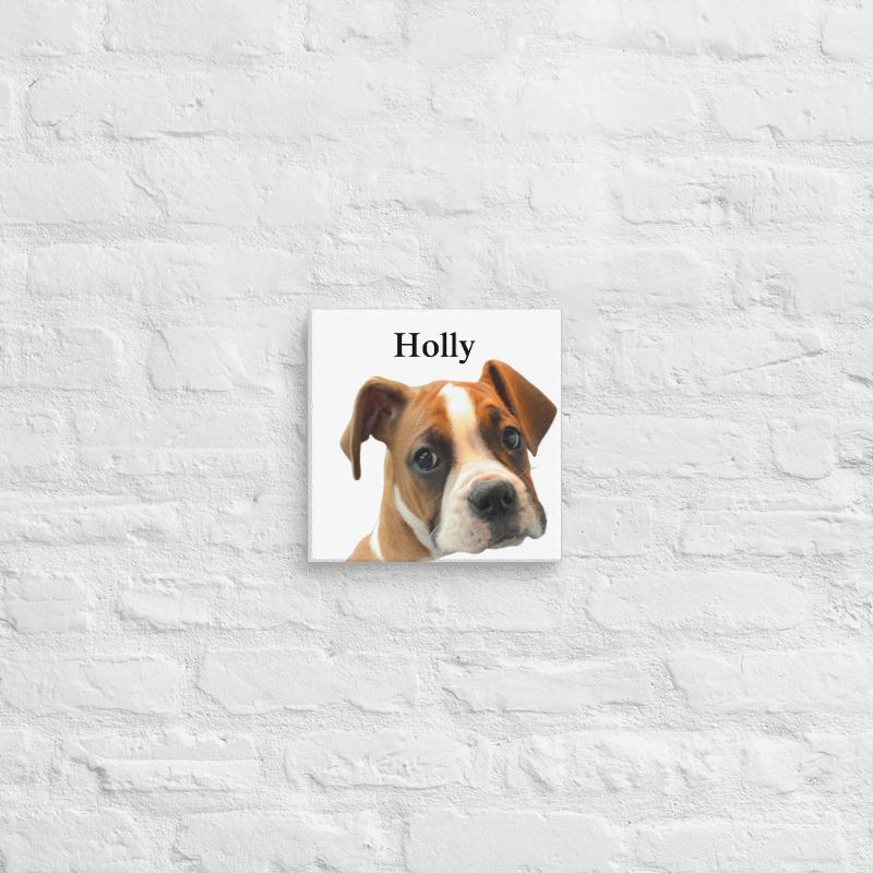 Custom Printed Pet 10"x 10" Wall Canvas