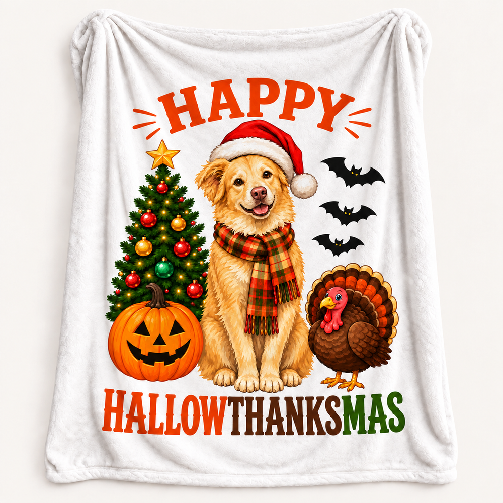 Happy Hallowthanksmas Blanket